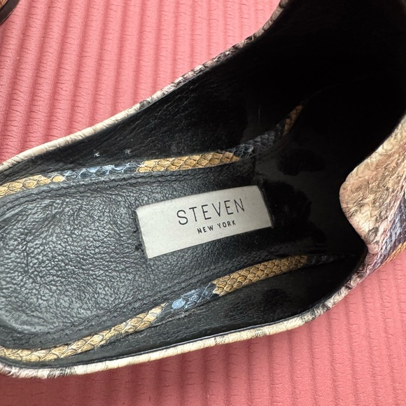 Steven By Steve Madden Mule Deandra Bright Multi Snakeskin Embossed Shoe Sz 8.5 - Picture 6 of 10